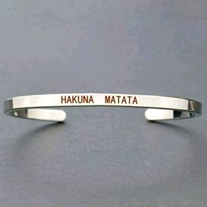 New!! Hakuna matata silver plated bracelet